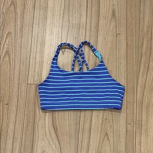 Athleta Girl Blue Striped Kids Sports Bra